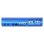 Blue Trump 2024 themed 9-inch M-LOK free-floating handguard with Picatinny rail.