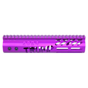 Violet 9-inch Trump 2024 M-LOK handguard with Picatinny rail.