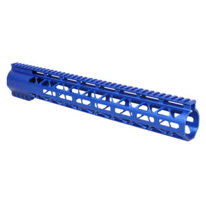 15" AIR-LOK Series M-LOK Compression Free Floating Handguard With Monolithic Top Rail (.308 Cal) (Anodized Blue)
