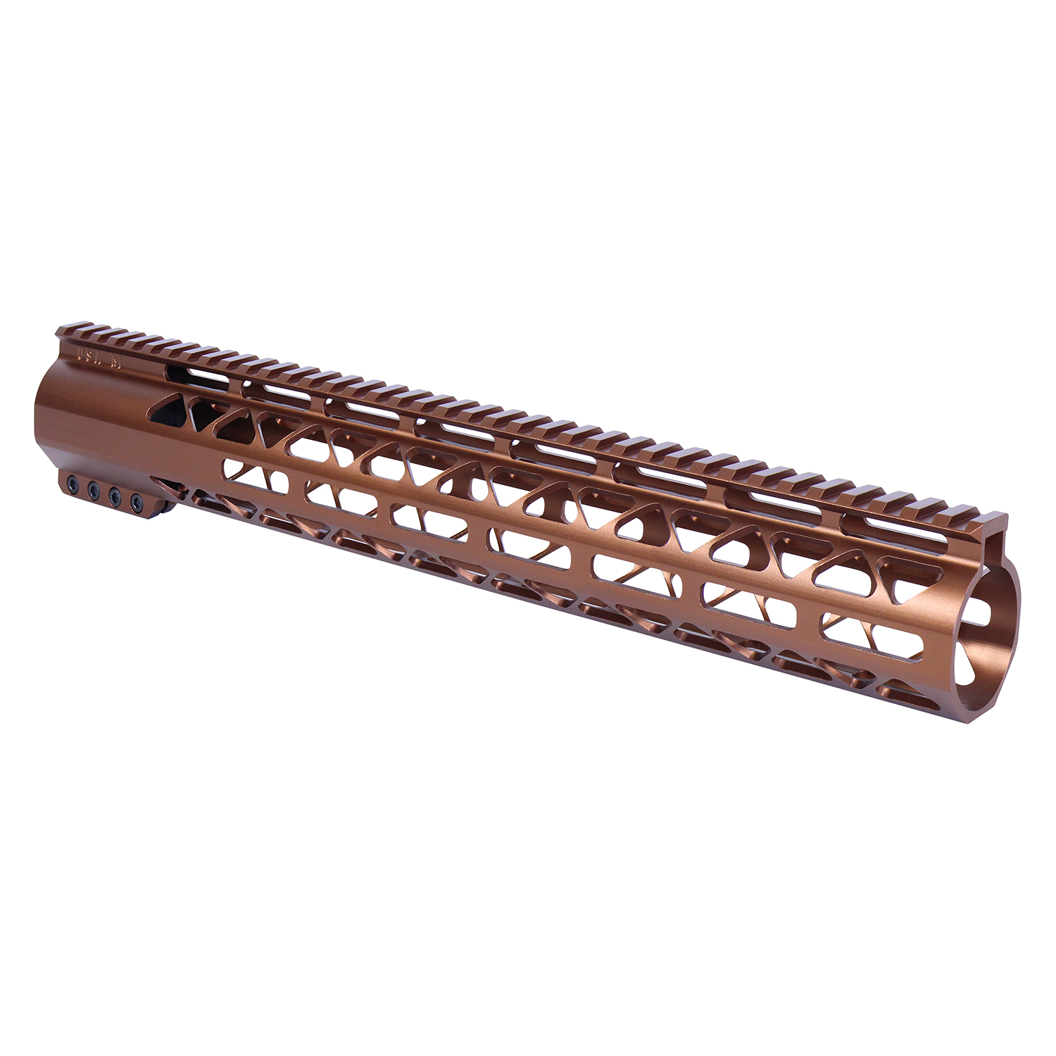 15" AIR-LOK Series M-LOK Compression Free Floating Handguard With Monolithic Top Rail (.308 Cal) (Anodized Bronze)