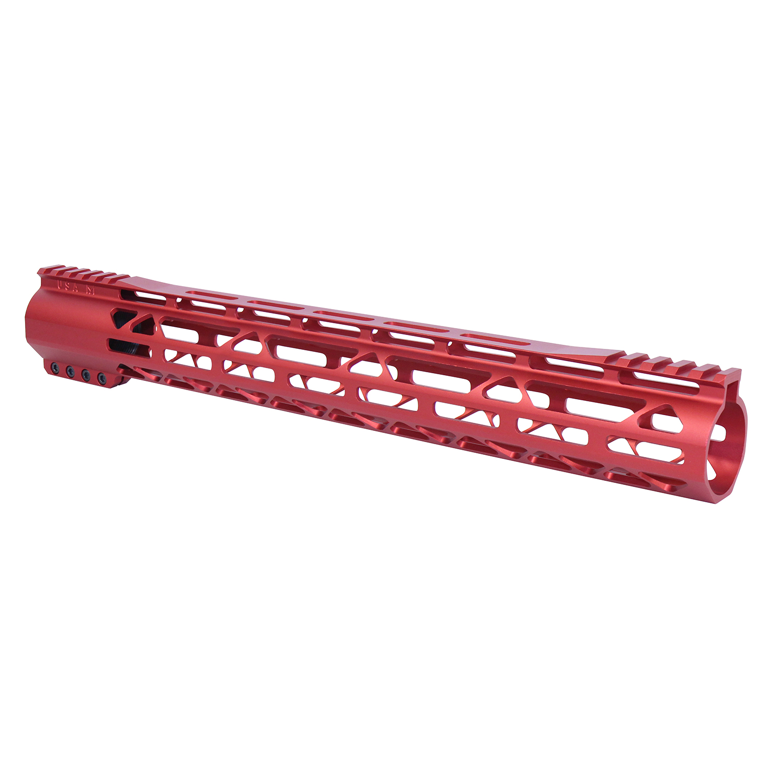 AR-308 15" AIR-LOK Series M-LOK Compression Free Floating Handguard With Monolithic Top Rail (Gen 2) (Anodized Red)