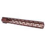 Guntec USA 16.5 bronze M-LOK handguard with Picatinny rail for .308 rifles.
