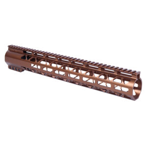 Guntec USA bronze .308 caliber 15 M-LOK handguard with monolithic top rail.