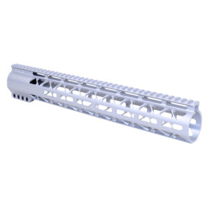 Guntec USA 15 .308 Cal M-LOK Handguard with Monolithic Top Rail in Anodized Clear.