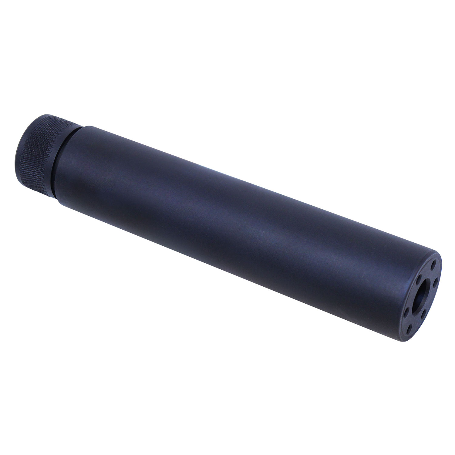 Black AR-15 6-inch fake suppressor, anodized, without engraving