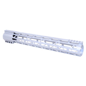 Guntec USA AR-308 15-inch lightweight aluminum handguard with top rail, anodized clear.