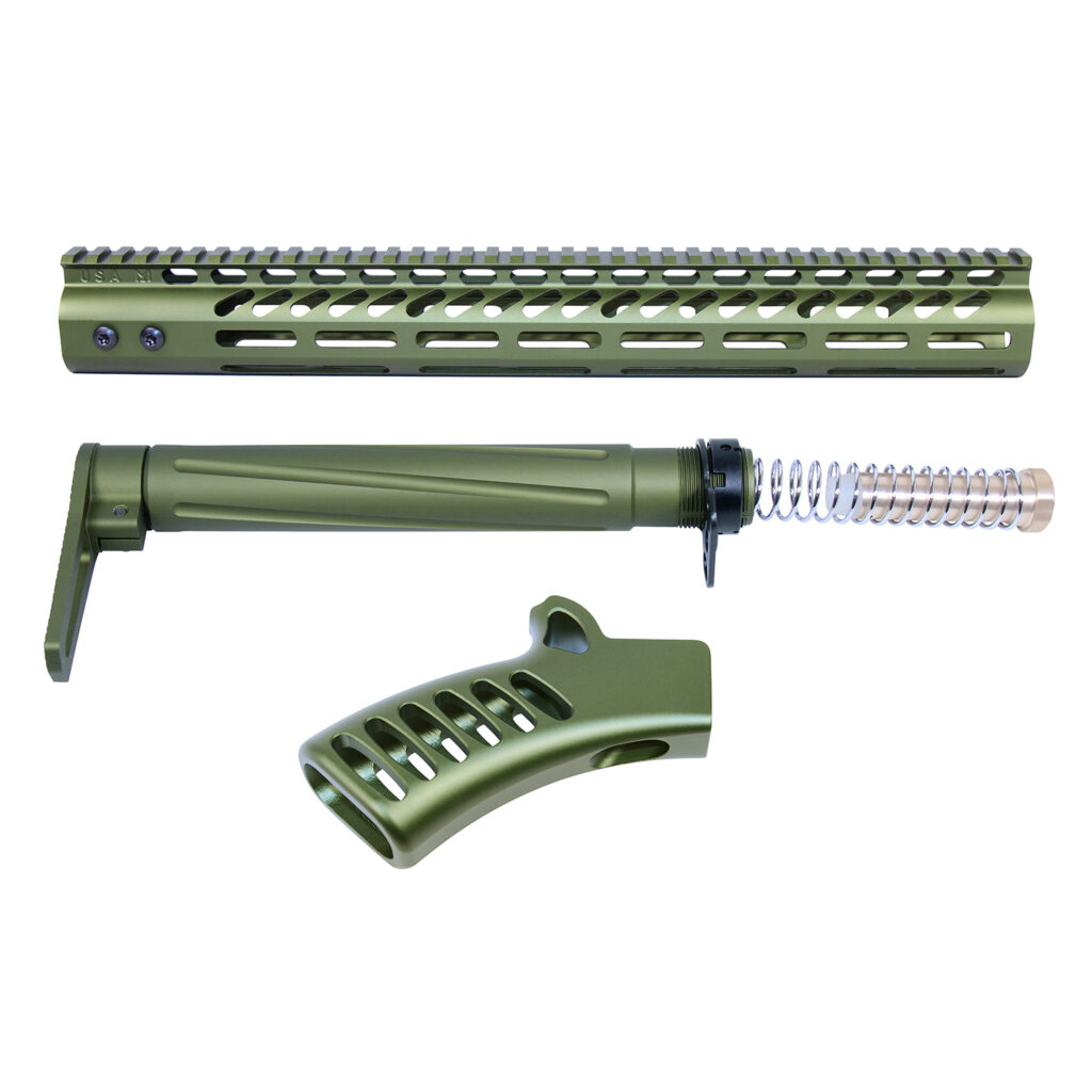 AR-15 Compliant Ultra Furniture Set (Anodized Green) (NY/CA Compliant)