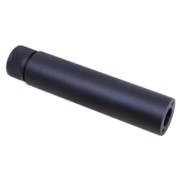 AR-15 slip over style fake suppressor for .308 caliber in black.