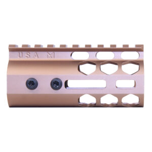 4" Air Lite Series 'Honeycomb' M-LOK Free Floating Handguard With Monolithic Top Rail (Anodized Bronze)