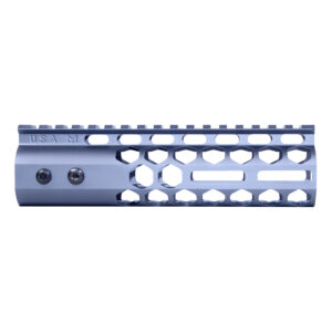 7" Air Lite Series 'Honeycomb' M-LOK Free Floating Handguard With Monolithic Top Rail (Anodized Grey)