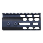 Guntec USA 4-inch Honeycomb M-LOK Handguard in Anodized Black.
