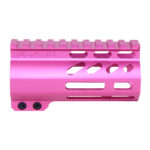 4" AIR-LOK Series M-LOK Compression Free Floating Handguard With Monolithic Top Rail (Anodized Pink)