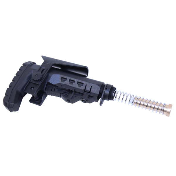 Guntec USA AR-15 MPM Stock with Adjustable Cheek Riser and Recoil Spring.