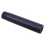 Matte black AR .308 caliber 6-inch fake suppressor, no engraving