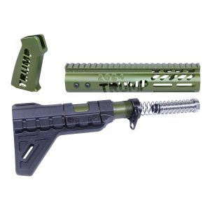 AR-15 "Trump Series" Limited Edition Pistol Furniture Set With Brace (Anodized Green)