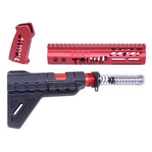 AR-15 "Trump Series" Limited Edition Pistol Furniture Set With Brace (Anodized Red)