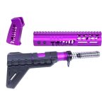 AR-15 Trump Series anodized purple pistol furniture set with brace.