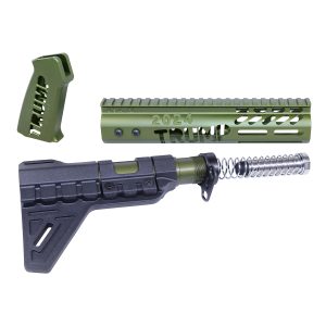 AR-15 Trump Series pistol upgrade kit in anodized green.