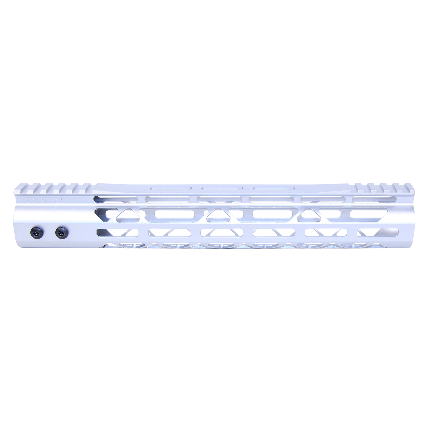 12" MOD LITE Skeletonized  Series M-LOK Free Floating Handguard With Monolithic Top Rail (Anodized Clear)
