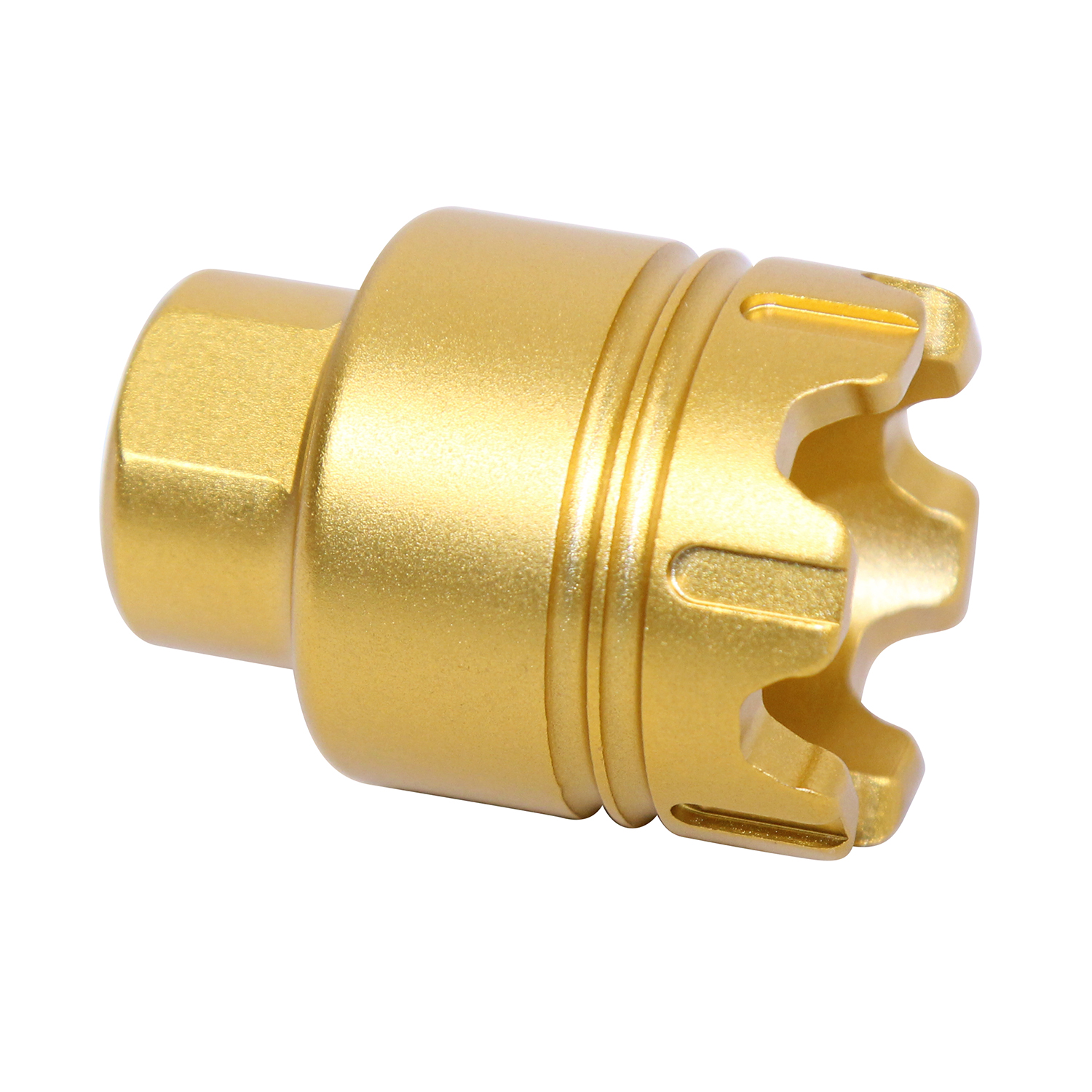 AR-15 Mini 'Trident' Flash Can With Glass Breaker (9mm) (Anodized Gold)