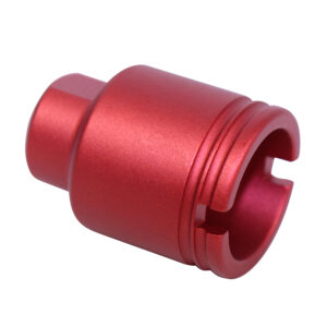 AR .308 Cal Stubby Slim Compact Flash Can (Anodized Red)