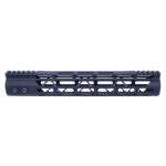 Guntec USA 12-inch black M-LOK AR-15 handguard with monolithic top rail.