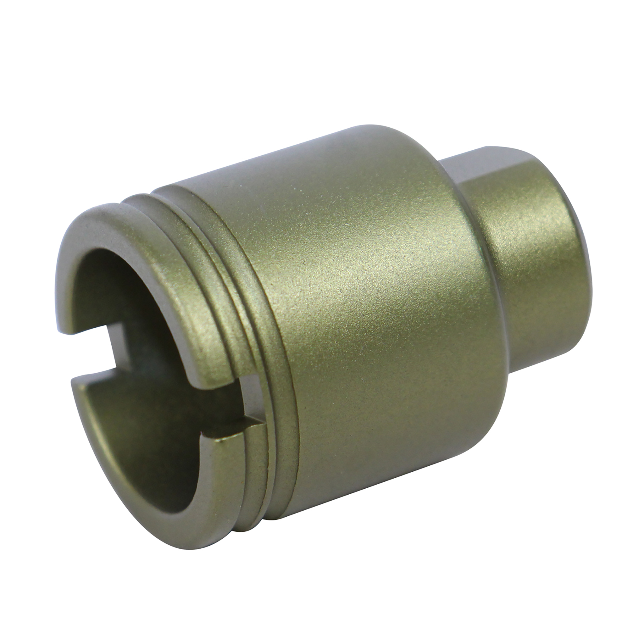 ar-308-stubby-flash-can-anodized-green AR .308 Cal Stubby Slim Compact Flash Can (Anodized Green) - Image 1