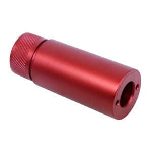 Red anodized AR-10 .308 Cal 3-inch fake suppressor