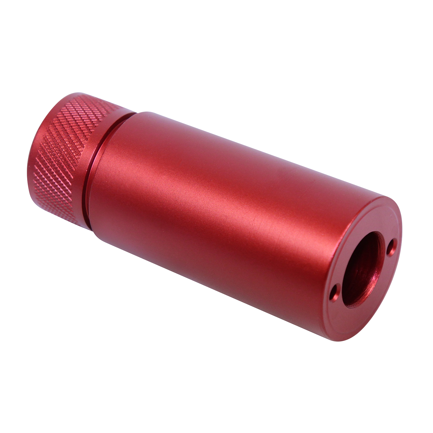 Red anodized AR-10 .308 Cal 3-inch fake suppressor