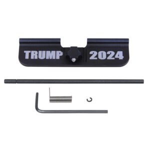 AR-15 Gen 3 Dust Cover with TRUMP 2024 Engraving, Anodized Black.