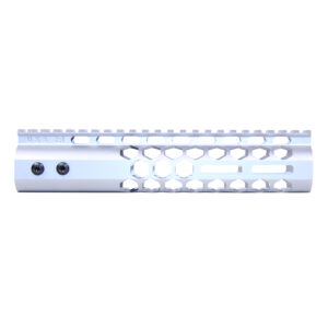 9 M-LOK Honeycomb Handguard, Anodized Clear, Aluminum Rifle Accessory.