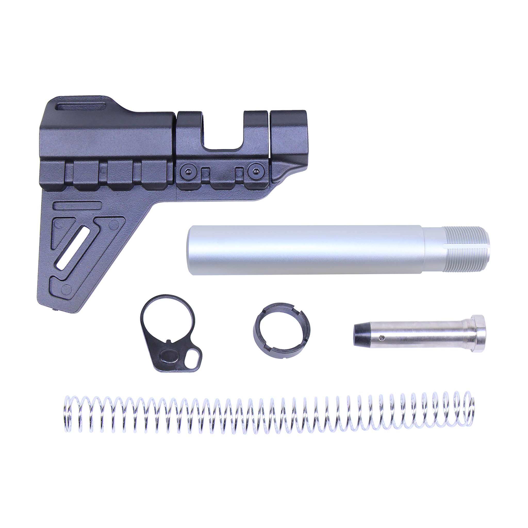 GT-MBPB-CLEAR_TT AR-15 Micro Breach Pistol Brace Kit (Anodized Clear) - Image 1
