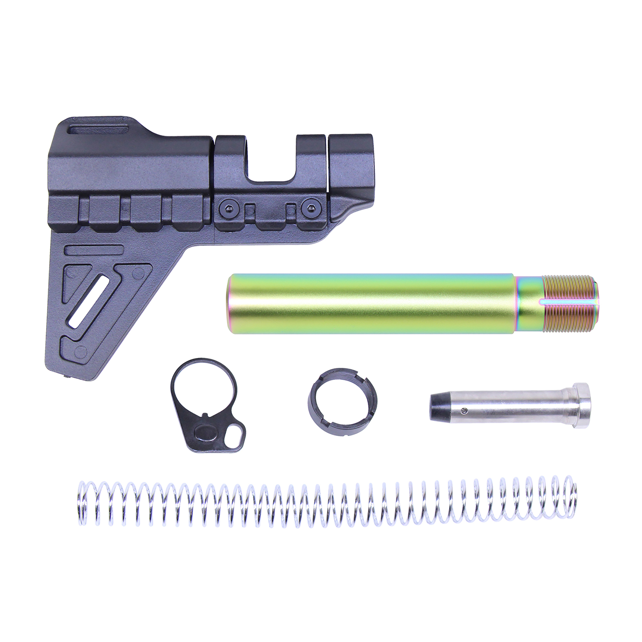 GT-MBPB-M-RPVD_TT AR-15 Micro Breach Pistol Brace Kit (Matte Rainbow RPVD) - Image 1