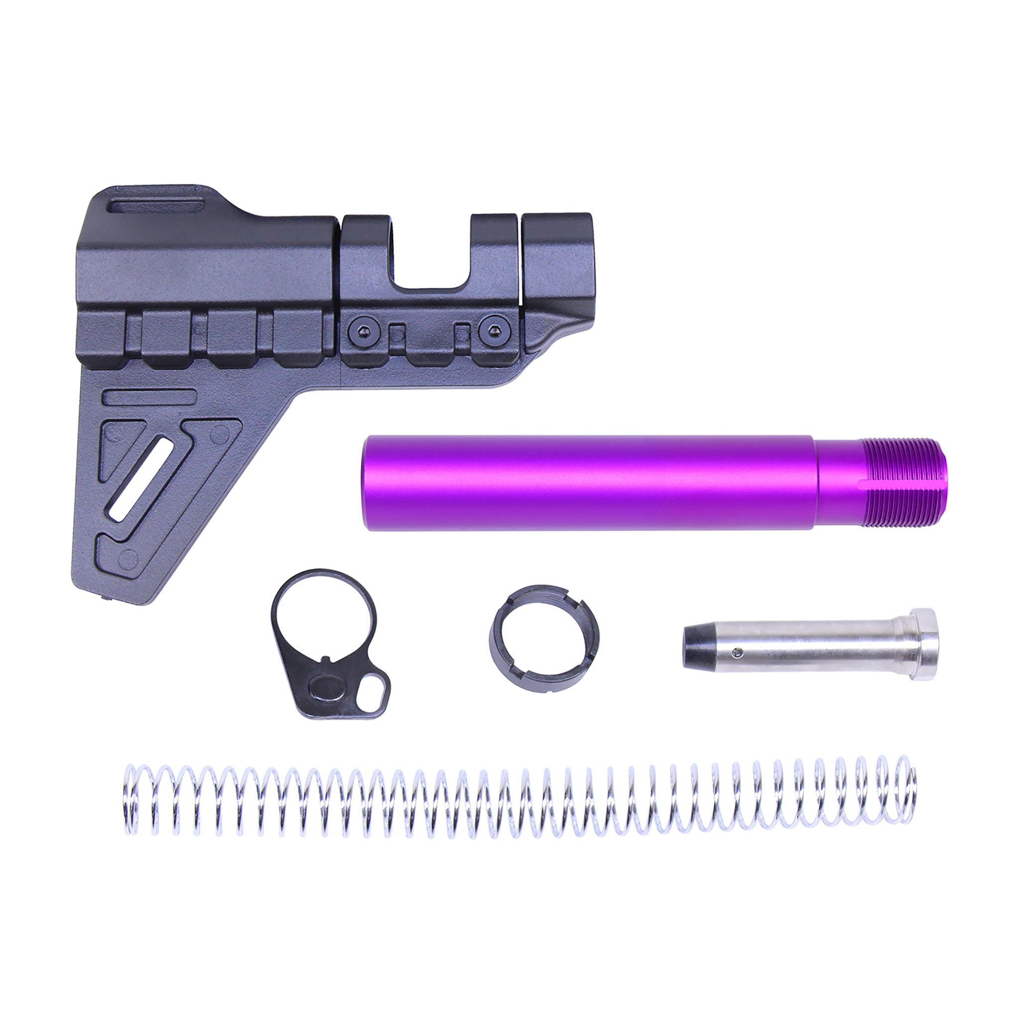 GT-MBPB-PURPLE_TT AR-15 Micro Breach Pistol Brace Kit (Anodized Purple) - Image 1