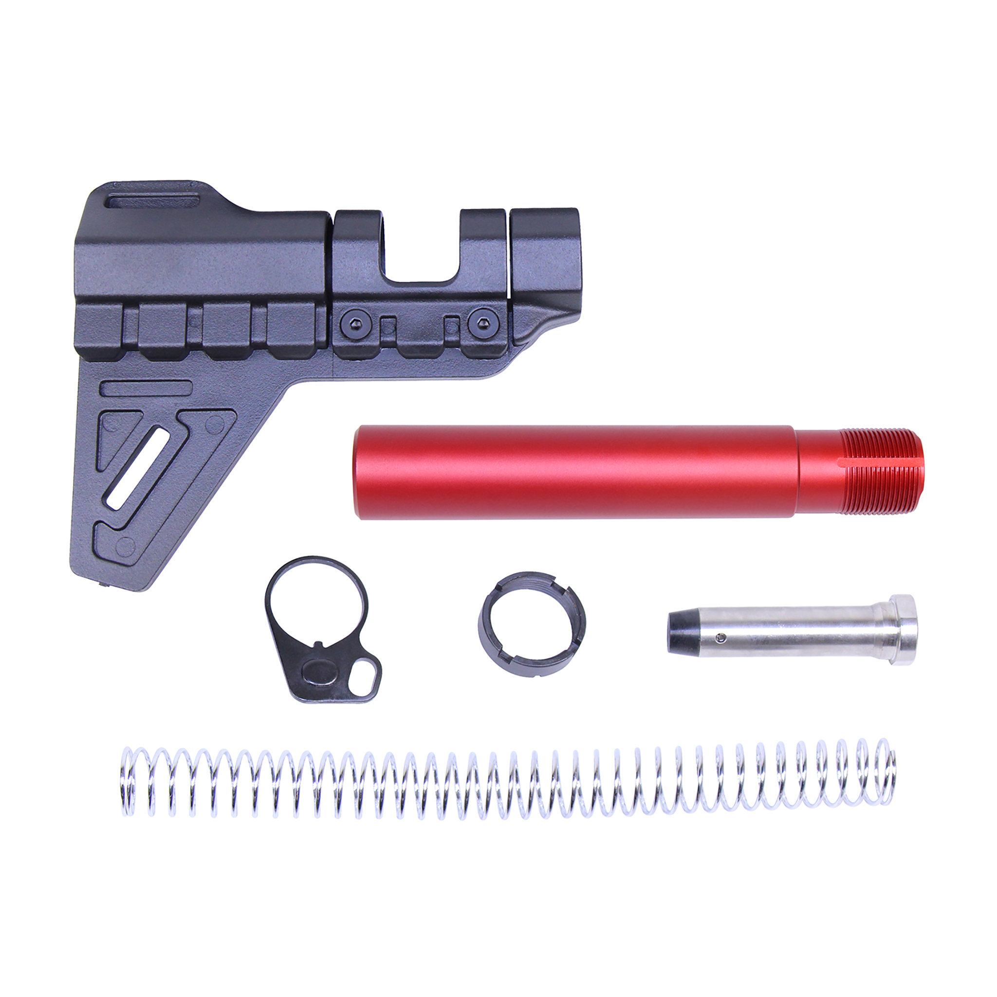 GT-MBPB-RED_TT AR-15 Micro Breach Pistol Brace Kit (Anodized Red) - Image 1