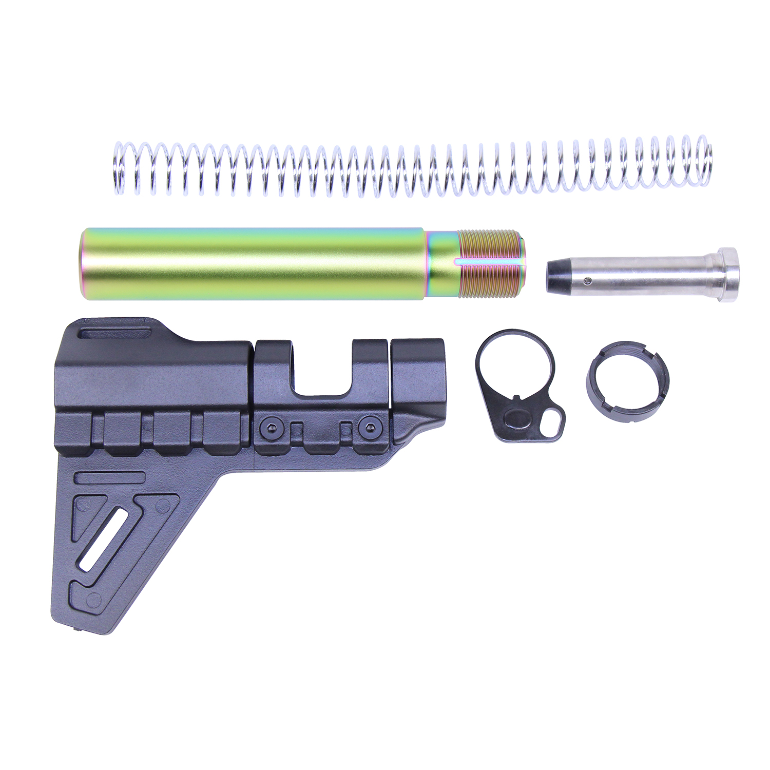 AR-15 Micro Breach Pistol Brace Kit (Matte Rainbow RPVD)