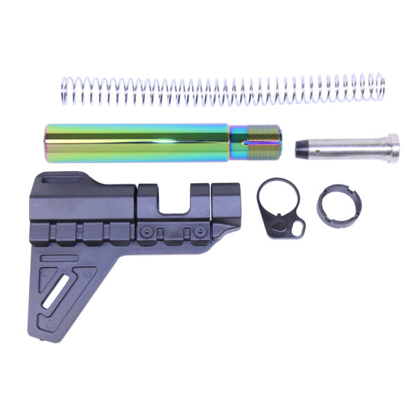 AR-15 Micro Breach Pistol Brace Kit (Gloss Rainbow RPVD)