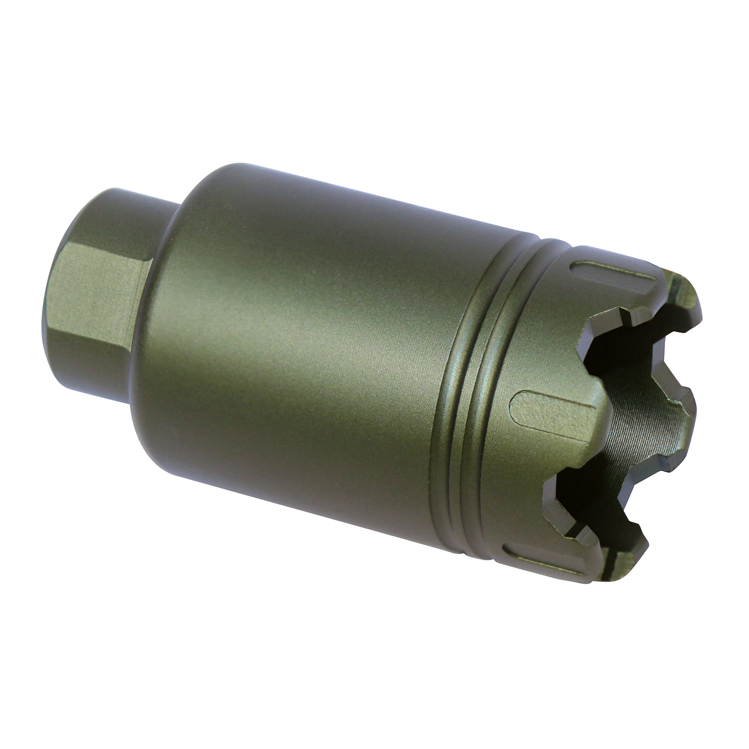 AR .308 Cal Micro 'Trident' Flash Can With Glass Breaker (Anodized Green)