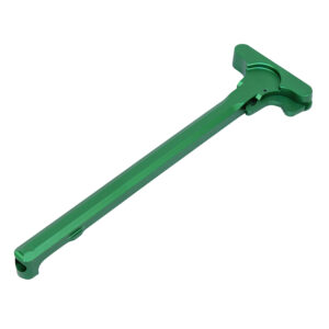 AR-15 anodized Irish green charging handle by Guntec USA.