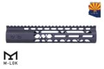 10 M-LOK Free Floating Handguard with Picatinny Rail, Anodized Black.