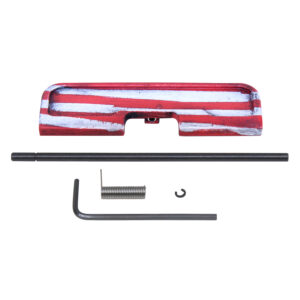 AR-15 Gen 3 Ejection Port Dust Cover with Patriotic Cerakote Finish.