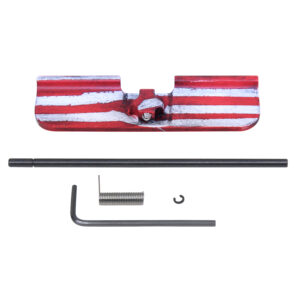 AR-15 Gen 3 Dust Cover with Patriotic Red and White Stripes.