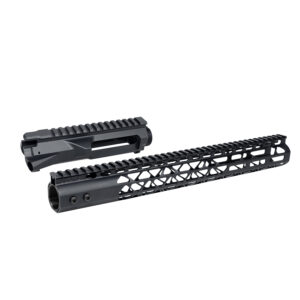 AR-15 Stripped Billet Upper Receiver  15" Air Lite Series M-LOK Handguard Combo Set (Anodized Black)