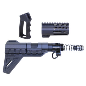 AR-15 Micro Pistol Furniture Set With Brace (Anodized Black)