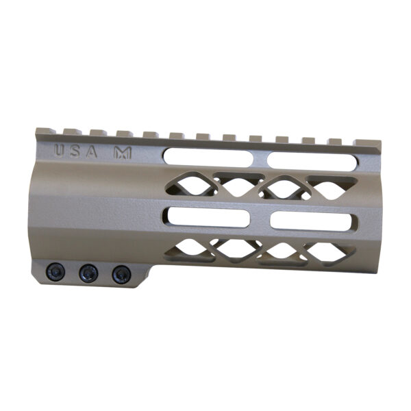 5" AIR-LOK Series M-LOK Compression Free Floating Handguard With Monolithic Top Rail (Flat Dark Earth)