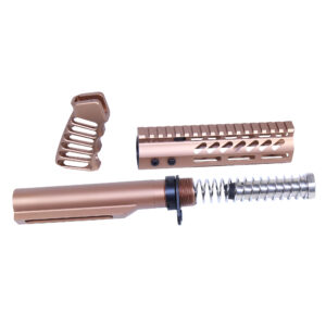 AR-15 Pistol Furniture Set With Miltube (Anodized Bronze)