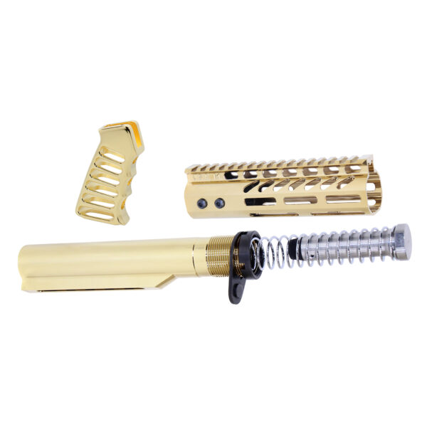 AR-15 Pistol Furniture Set With Miltube (Gold Plated) (Copy)