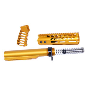 AR-15 Pistol Furniture Set With Miltube (Anodized Orange)