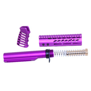 AR-15 Pistol Furniture Set With Miltube (Anodized Purple)