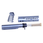 AR-15 7" Pistol Brace Build Kit With Milspec Buffer Tube (Anodized Grey)